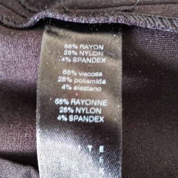 WHBM Black Slim Flare Pants Womens Size 2 High Waist Decorative Lace Up Front - Picture 9 of 10